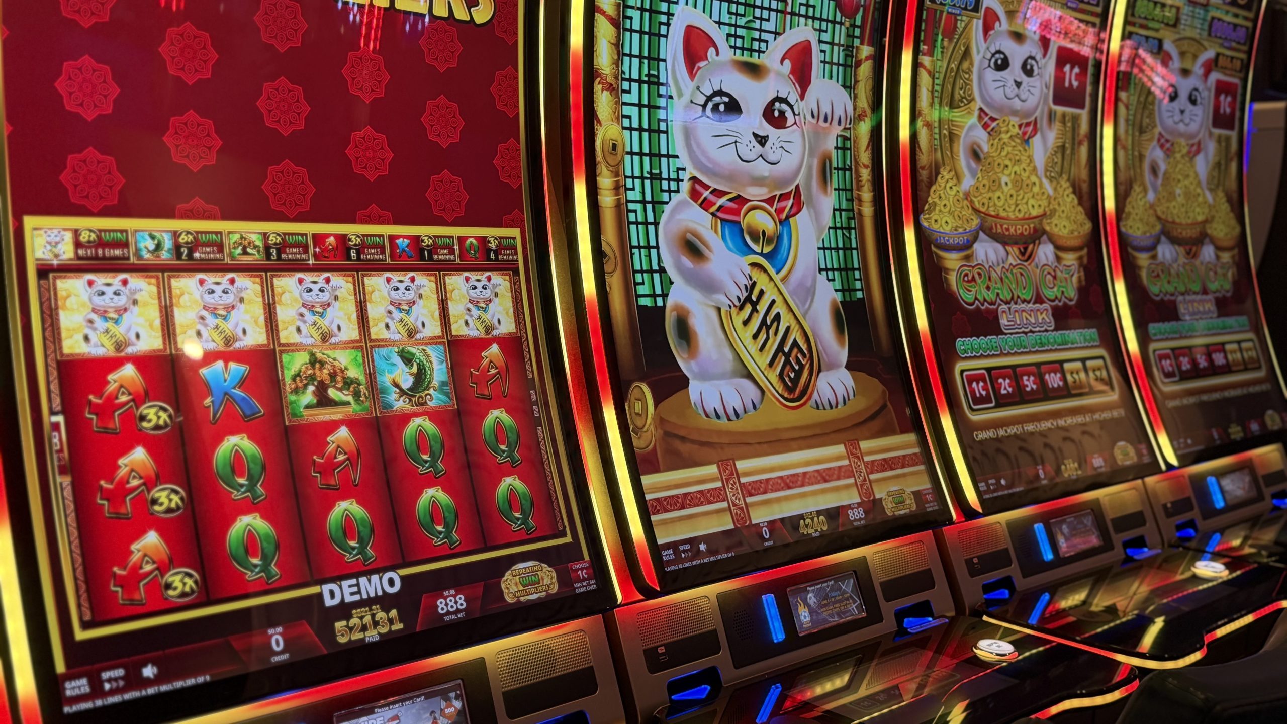 row of slot machines
