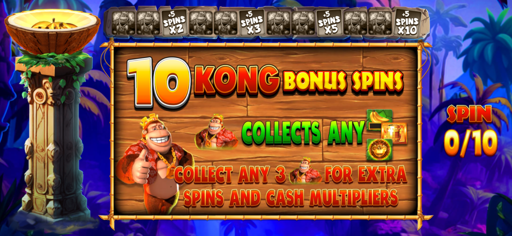 Kong 4 Even Bigger Bananas Jackpot Royale Express Kong Bonus Spin
