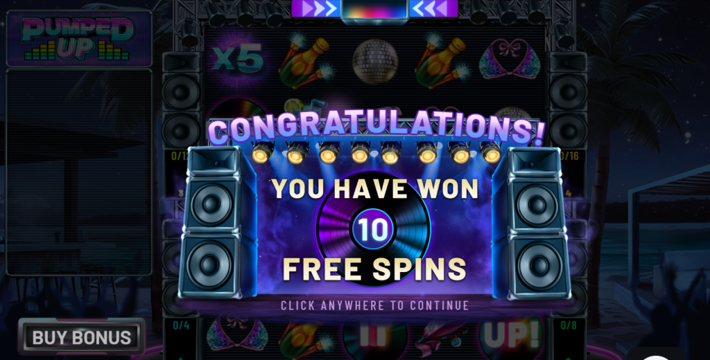 Pumped Up Free Spins