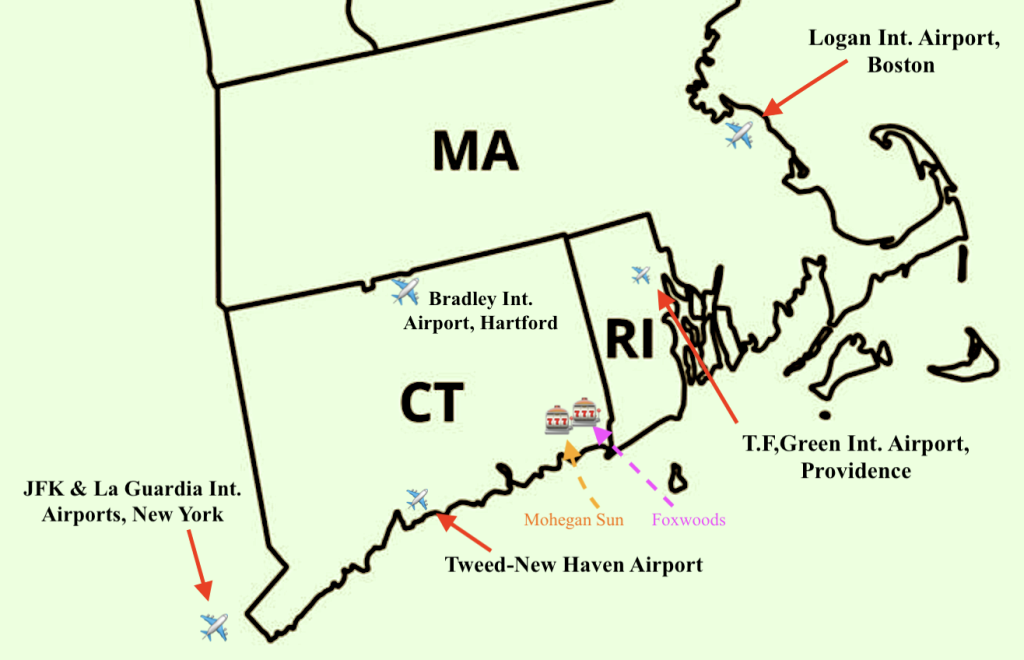 Connecticut Casino Map