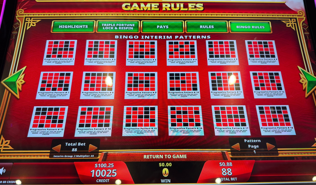 Bingo Machine at a Gas Station