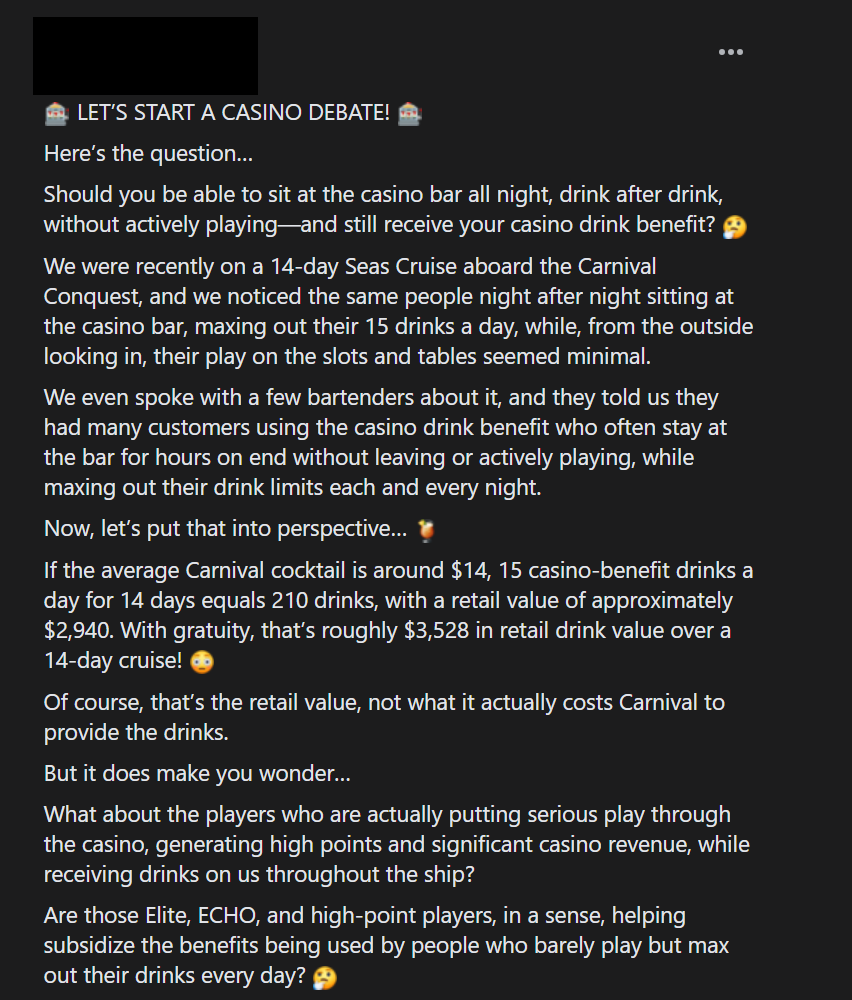 Cruise Comment
