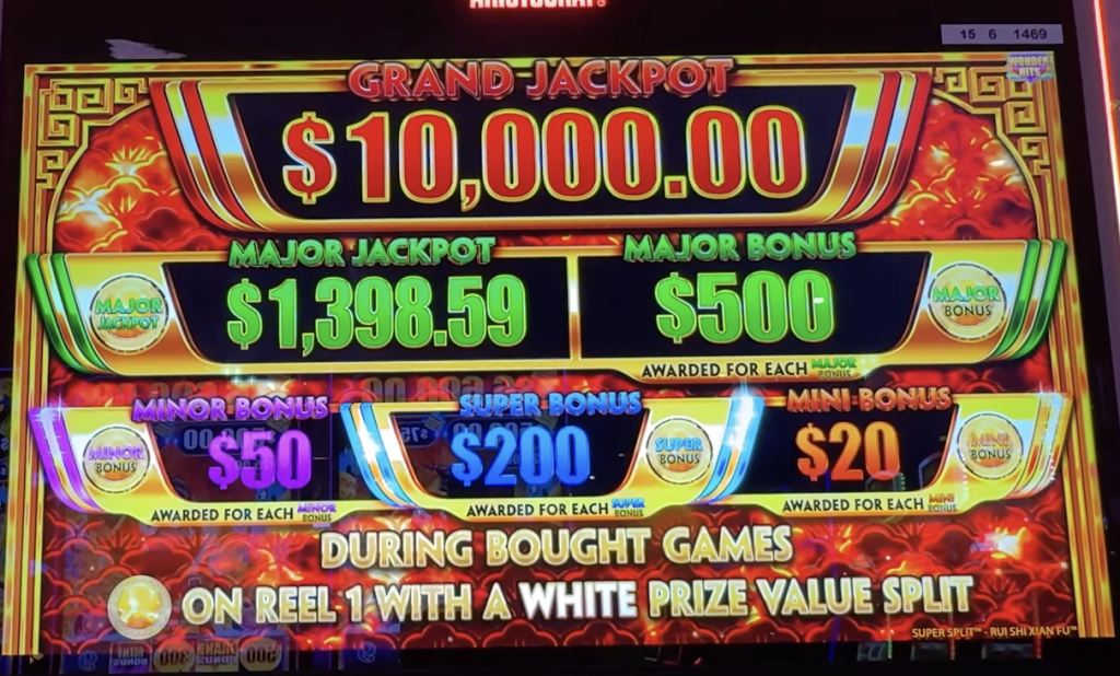 Progressives on a cruise slot